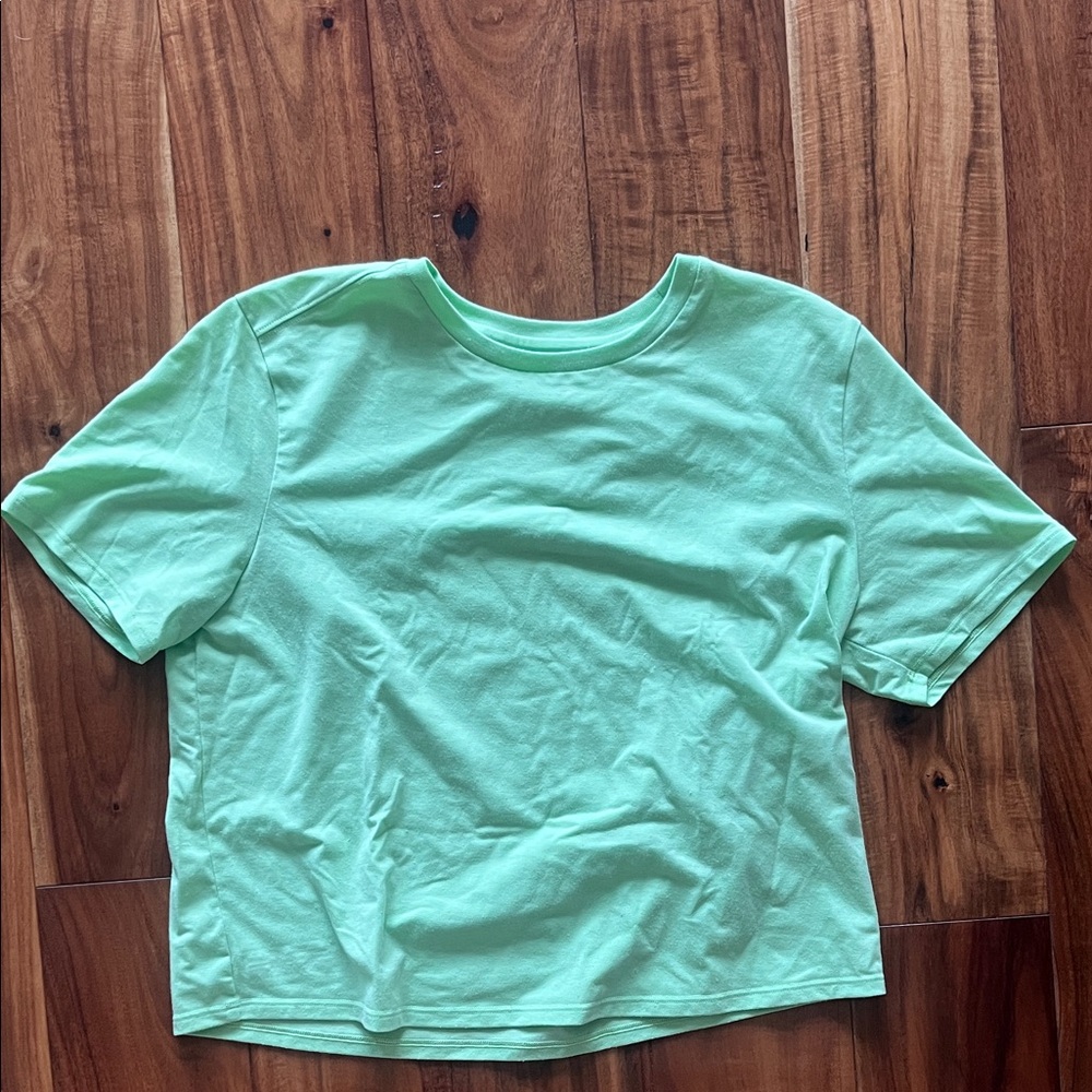 Outdoor Voices Green Cropped Tee